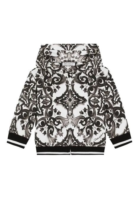Felpa stampa maioliche DOLCE & GABBANA KIDS | L1JWIT II7HRIZ3TN